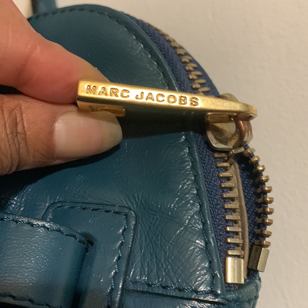 Large Marc Jacobs - Teal Color Leather Purse Hand/Shoulder Bag - Picture 6 of 15